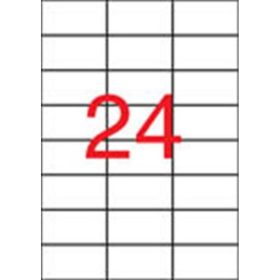   Etikett, 70x37 mm, poliészter, APLI, átlátszó, 240 etikett/csomag