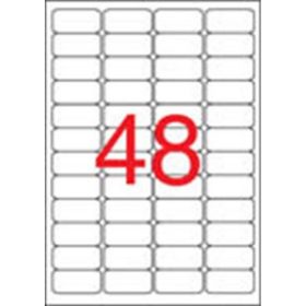   Etikett, 45,7x21,2 mm, biztonsági, kerekített sarkú, APLI, 480 etikett/csomag