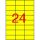 Etikett, 70x37 mm, színes, APLI, sárga, 2400 etikett/csomag