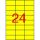 Etikett, 70x37 mm, színes, APLI, sárga, 2400 etikett/csomag