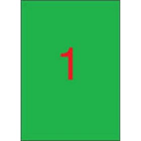   Etikett, 210x297 mm, színes, APLI, zöld, 100 etikett/csomag