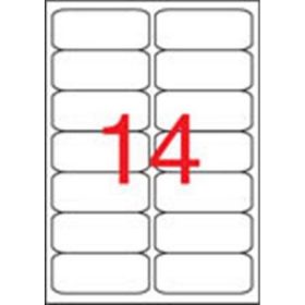   Etikett, 99,1x38,1 mm, poliészter, időjárásálló, kerekített sarkú, fehér, APLI, 280 etiket...