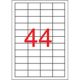 Etikett, 48,5x25,4 mm, poliészter, időjárásálló, matt, APLI, áttetsző, 880 etikett/csomag