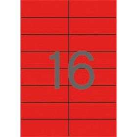   Etikett, 105x37 mm, színes, APLI, piros, 1600 etikett/csomag