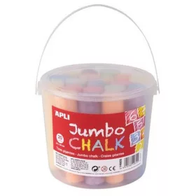   Aszfaltkréta, kerek, jumbo, 20 darabos, APLI, vegyes színek