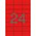 Etikett, 70x37 mm, színes, APLI, piros, 480 etikett/csomag