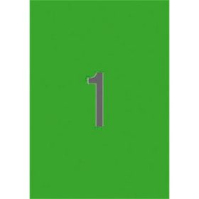 Etikett, 210x297 mm, színes, APLI, zöld, 20 etikett/csomag