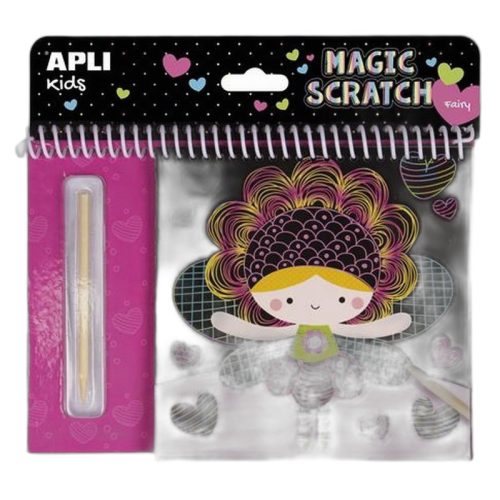 Képkarcoló füzet, APLI Kids "Magic Scratch", tündérek