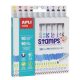 Filctoll készlet, nyomda, APLI Kids "Markers Duo Stamps", 10 különböző szín és minta