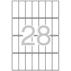   Etikett, 20x50 mm, kerekített sarkú, A5 hordozón, APLI, 420 etikett/csomag