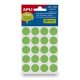 Etikett, 19 mm kör, kézzel írható, színes, APLI, zöld 100 etikett/csomag