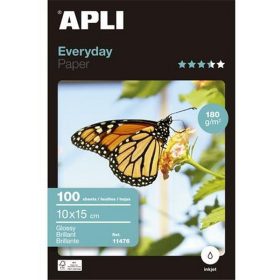   Fotópapír, tintasugaras, 10x15 cm, 180 g, fényes, APLI "Everyday"