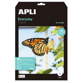   Fotópapír, tintasugaras, A4, 180 g, fényes, APLI "Everyday"