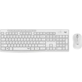   Egér- és billentyűzet készlet, vezeték nélküli, USB, LOGITECH, "MK295", piszkosfehér