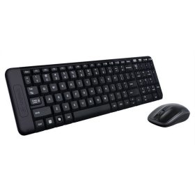   Egér- és billentyűzet készlet, vezeték nélküli, USB, HUN, LOGITECH "MK220", fekete