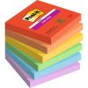  Öntapadó jegyzettömb, 76x76 mm, 6x90 lap, 3M POSTIT "Super Sticky Playful", vegyes színek
