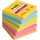 Öntapadó jegyzettömb, 76x76 mm, 6x90 lap, 3M POSTIT "Super Sticky", "Carnival", vegyes szí...