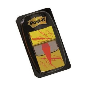   Jelölőcímke, műanyag, 50 lap, 25x43 mm, 3M POSTIT, ikonos, aláírás