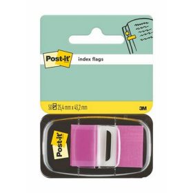 Jelölőcímke, műanyag, 50 lap, 25x43 mm, 3M POSTIT, lila