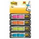 Jelölőcímke, műanyag, 4x24 lap, 11,9x43,2 mm, nyíl, 3M POSTIT, vegyes