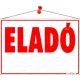 Információs tábla, 50x35 cm, "Eladó"