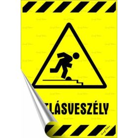   Információs matrica, 25x17,5 cm, "Botlásveszély"