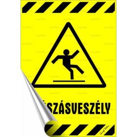   Információs matrica, 25x17,5 cm, "Csúszásveszély"