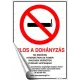 Információs matrica, 21x30 cm, "Tilos a dohányzás!"