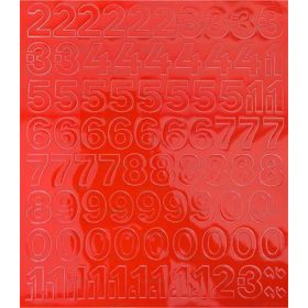 Öntapadós matrica, 2 cm-es, számlap, piros
