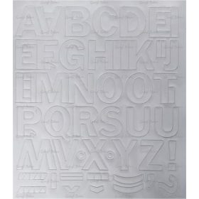 Öntapadós matrica, 3 cm-es, betűlap, fehér