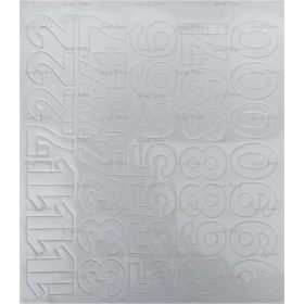 Öntapadós matrica, 3 cm-es, számlap, fehér