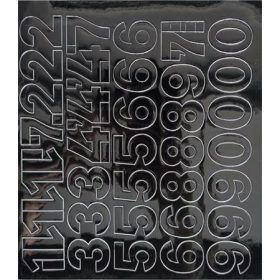 Öntapadós matrica, 3 cm-es, számlap, fekete