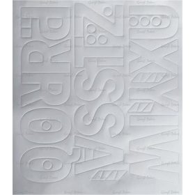   Öntapadós matrica, 5 cm-es, betűlap, ABC második fele, fehér