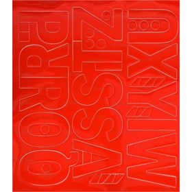   Öntapadós matrica, 5 cm-es, betűlap, ABC második fele, piros