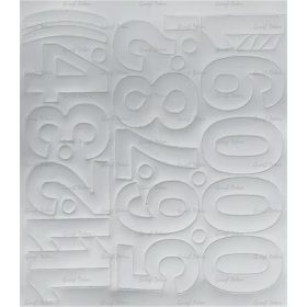 Öntapadós matrica, 5 cm-es, számlap, fehér