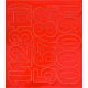 Öntapadós matrica, 5 cm-es, számlap, piros