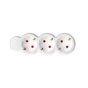   Elosztósor, 3 csatlakozóaljzat, 3 m kábelhosszúság, HOME, fehér