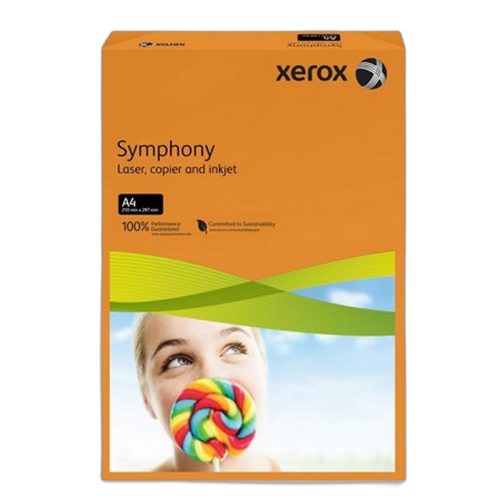 Másolópapír, színes, A4, 80 g, XEROX "Symphony", narancs (intenzív)