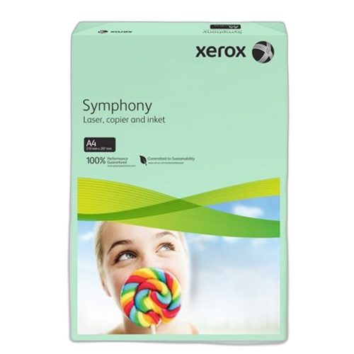 Másolópapír, színes, A4, 80 g, XEROX "Symphony", zöld (közép)