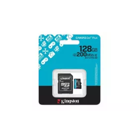   Memóriakártya, microSDXC, 128GB, C10/UHS-I/U3/V30/A2, Gen4, adapter, KINGSTON "Canvas Go! ...