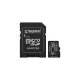 Memóriakártya, microSDXC, 512GB, C10/UHS-I/U3/V30/A1, Gen3, adapter, KINGSTON "Canvas Sele...