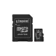 Memóriakártya, microSDXC, 64GB, C10/UHS-I/U1/V10/A1, Gen3, adapter, KINGSTON "Canvas Selec...