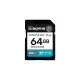 Memóriakártya, SDXC, 64GB, C10/UHS-I/U3/V30, Gen4,KINGSTON "Canvas Go! Plus"