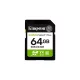 Memóriakártya, SDXC, 64GB, C10/UHS-I/U1/V10, Gen3, KINGSTON "Canvas Select Plus"