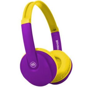   Fejhallgató, gyerek méret, vezeték nélküli, Bluetooth, mikrofonnal, MAXELL "HP-BT350", lil...