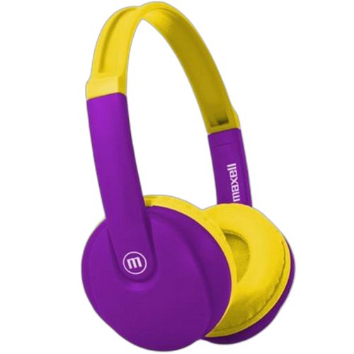 Fejhallgató, gyerek méret, vezeték nélküli, Bluetooth, mikrofonnal, MAXELL "HP-BT350", lil...