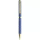 Golyóstoll, 1,0 mm, arany színű klip, kék tolltest, FILOFAX "Indigo", fekete