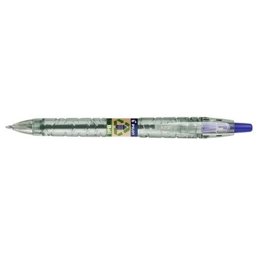 Golyóstoll, 0,27 mm, nyomógombos, PILOT "B2P EcoBall", kék
