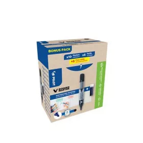   Táblamarker, 2,3 mm, kúpos, PILOT "V-Board Master, Bonus Pack", fekete + betét