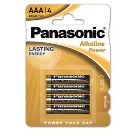 Elem, AAA mikro, 4 db, PANASONIC "Alkaline power"